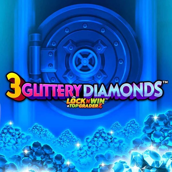 Slots logo of 3 Glittery Diamonds from PearFiction Studios at Wyns Casino