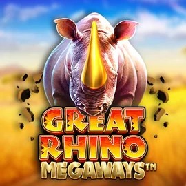 Great Rhino Megaways slot logo by Pragmatic Play at Wyns Casino